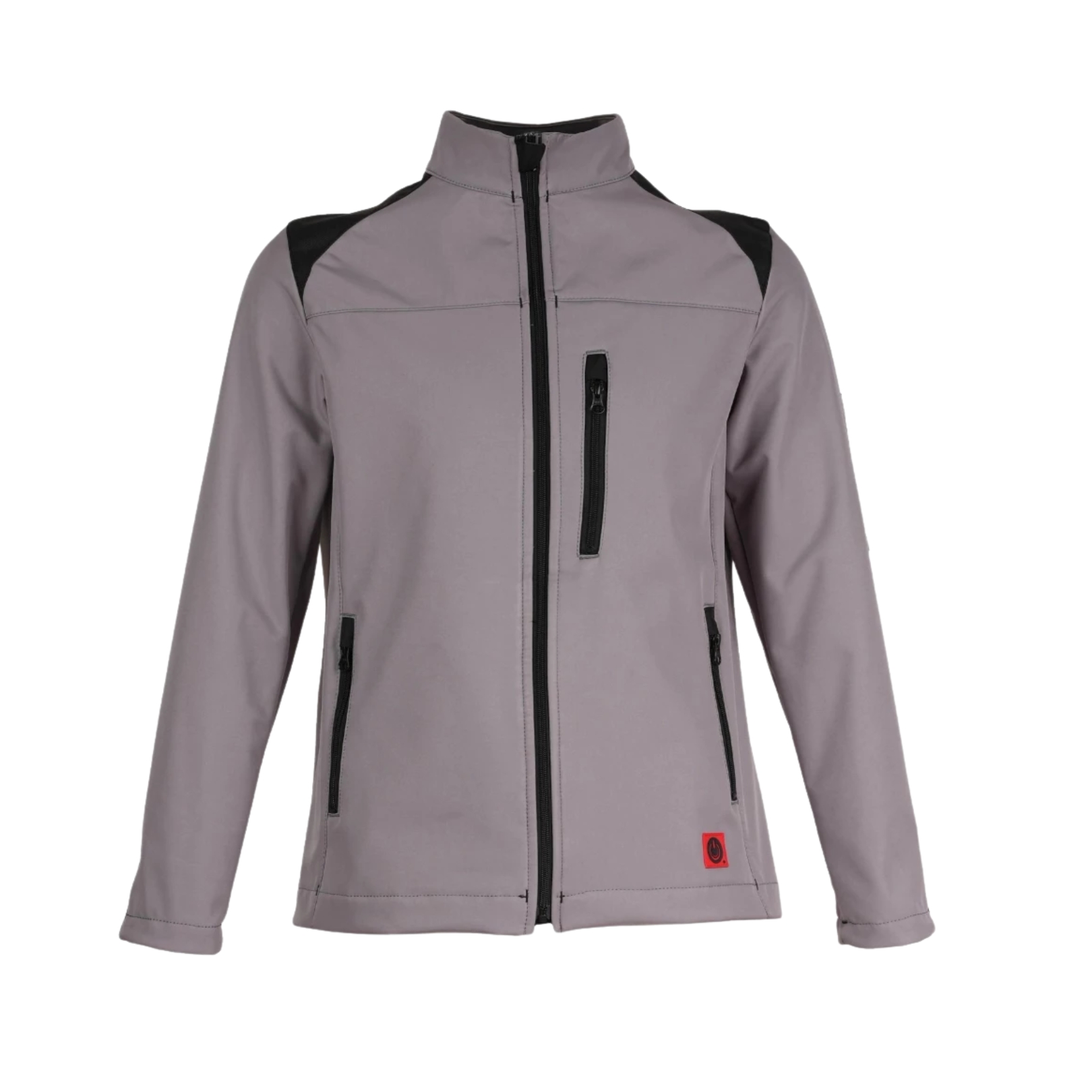 Stretch-Softshell-Jacke - grau/schwarz